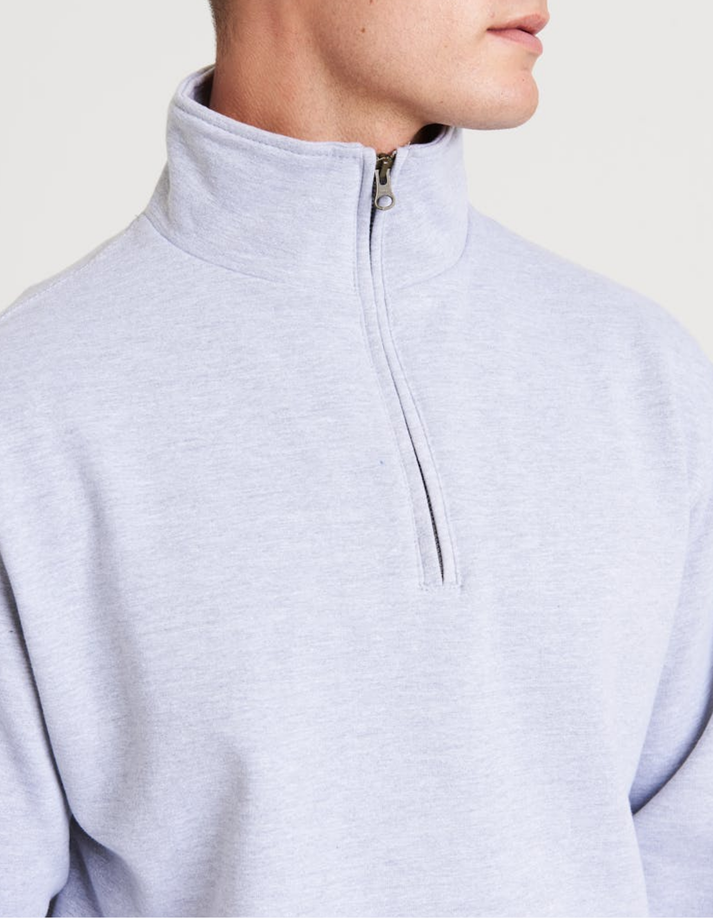 Half Zipper - Grau